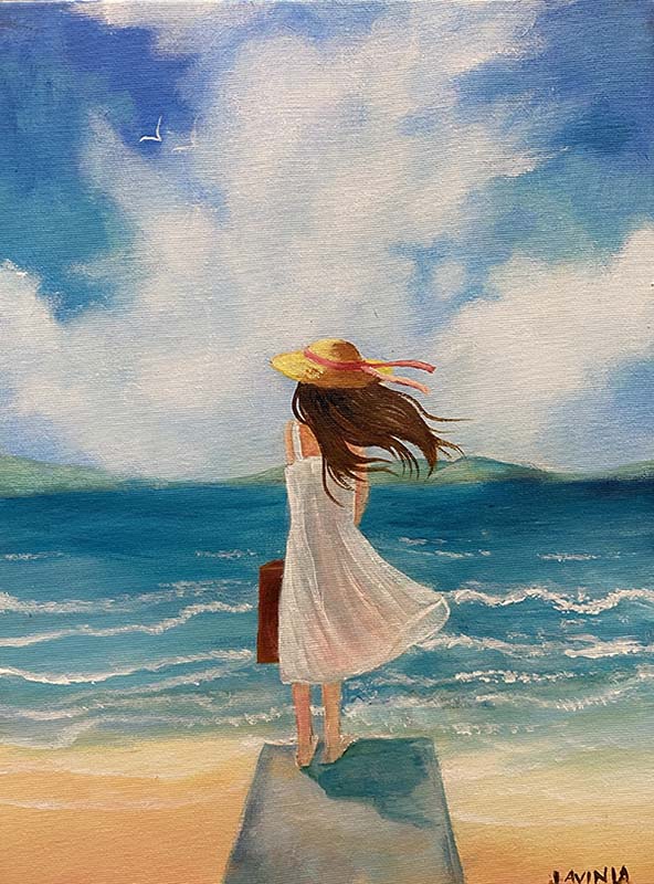 Passeio pelo mar - 30 x 40 - Ast